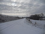 Snow on road, Clayton County, Iowa